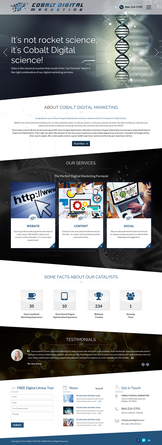 Web Design by Sbss for Cobalt Digital | Design #10914140