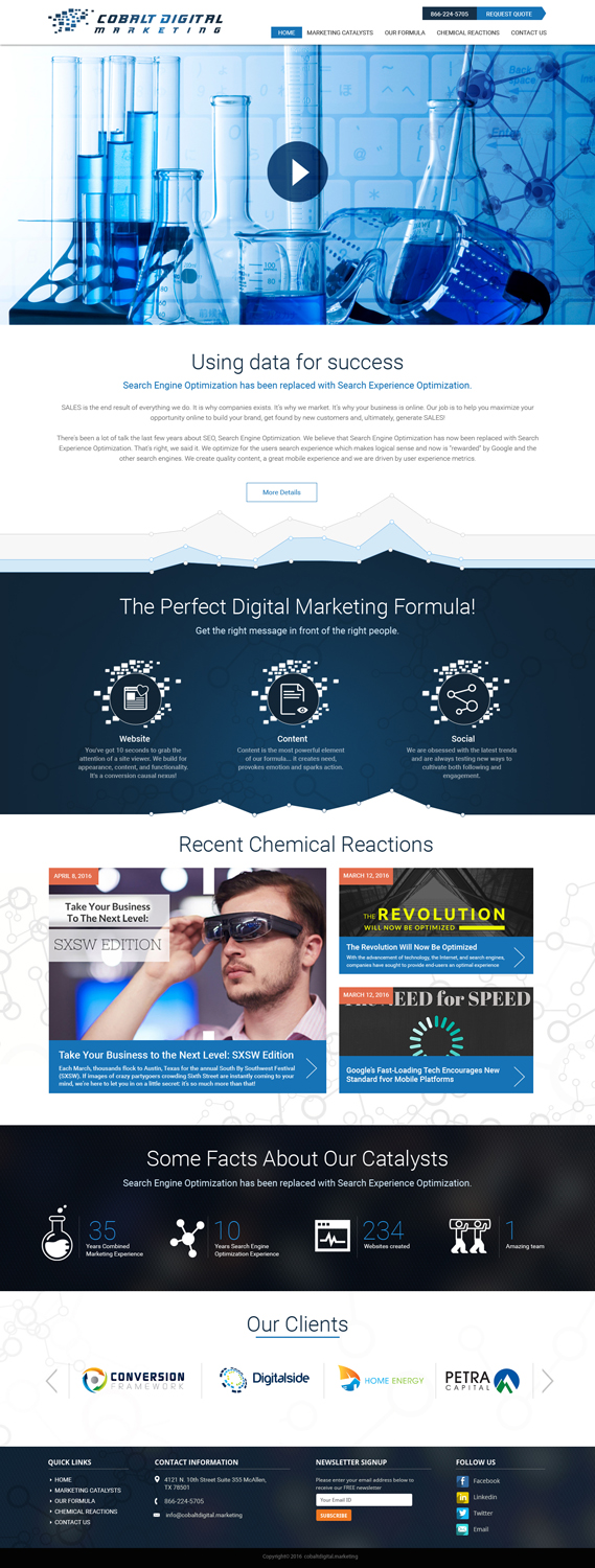 Web Design by Tpith for Cobalt Digital | Design #10948090