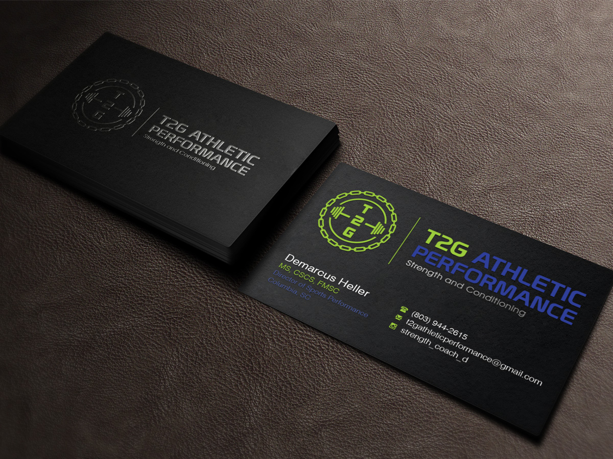 Design de Carte de Visite par Sandaruwan pour T2G Athletic Performance | Design #10915849