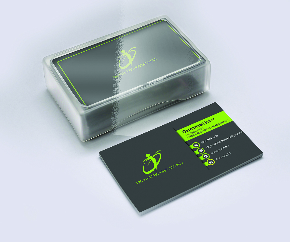 Visitenkarten-Design von TGDesigns für T2G Athletic Performance | Design #10913546