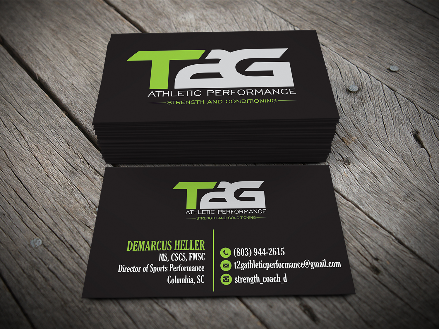 Business Card Design by alhemique1 for T2G Athletic Performance | Design #10905903
