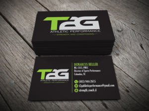 Diseño de Tarjeta de Presentación por alhemique1 para T2G Athletic Performance | Diseño: #10905904