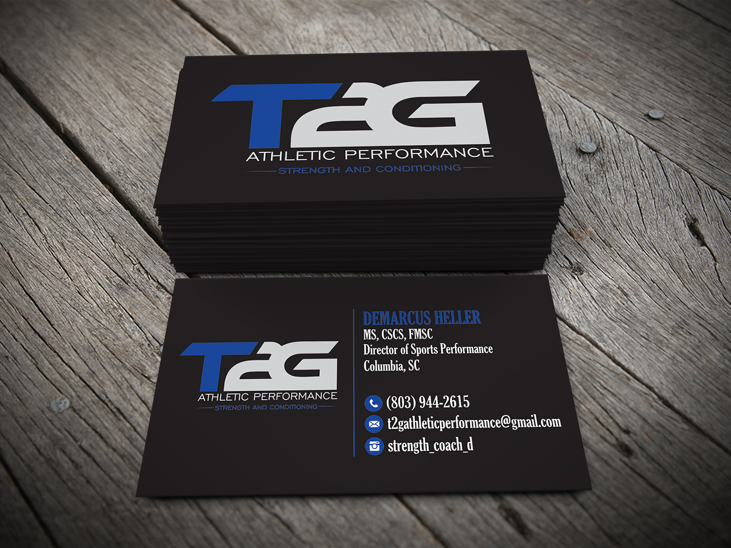 Business Card Design by alhemique1 for T2G Athletic Performance | Design #10905909
