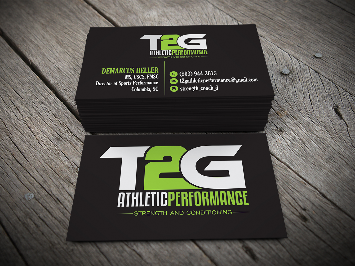Business Card Design by alhemique1 for T2G Athletic Performance | Design #10906484