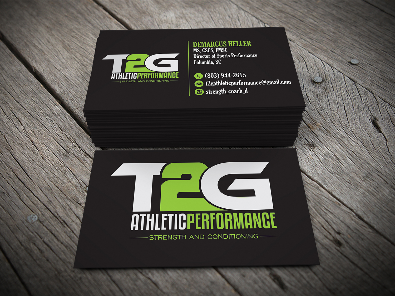 Business Card Design by alhemique1 for T2G Athletic Performance | Design #10906486