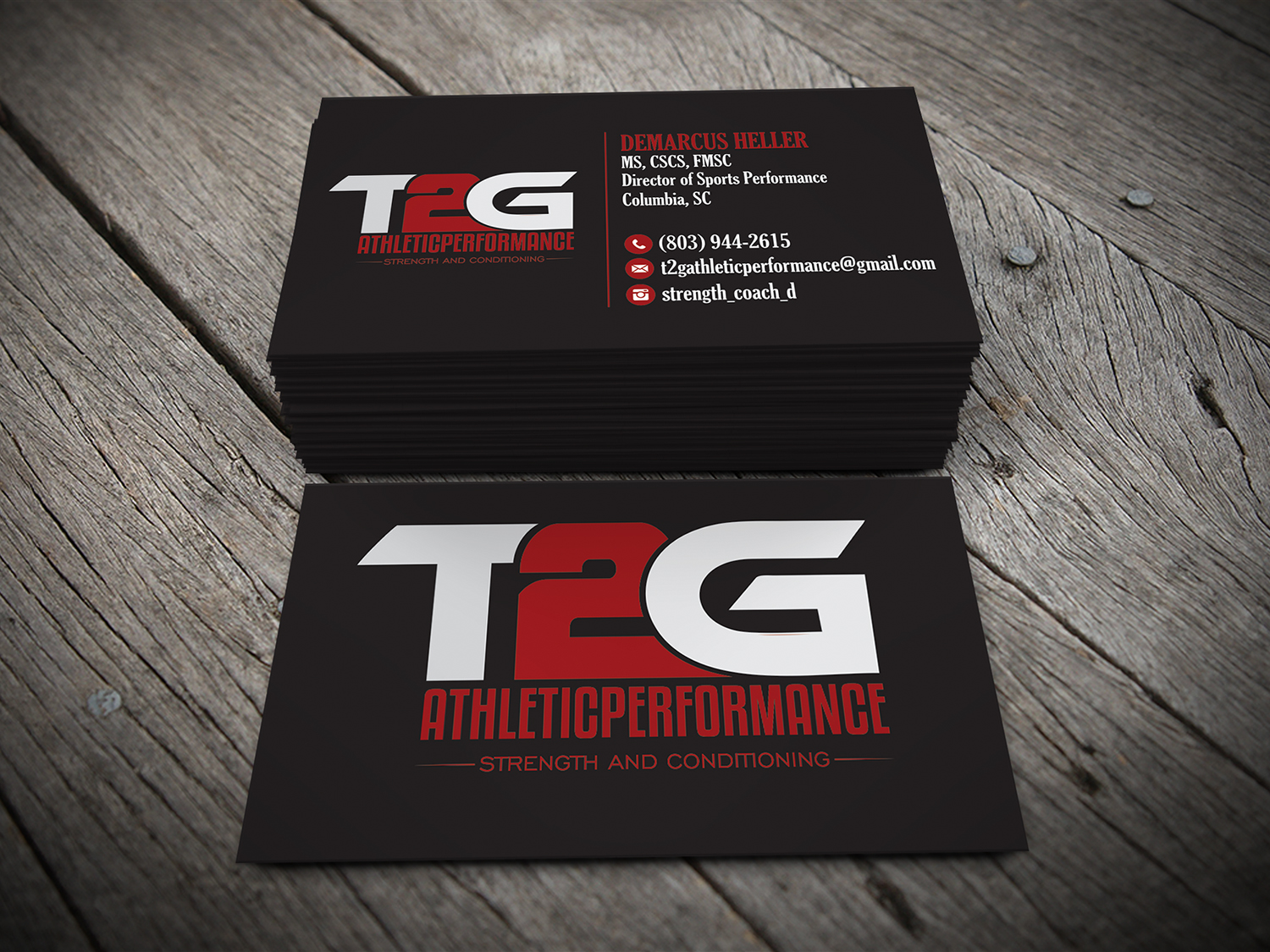 Business Card Design by alhemique1 for T2G Athletic Performance | Design #10906493