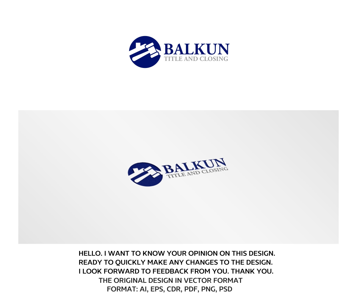 Logo Design by artsterdam for Balkun Title and Closing | Design #10914323