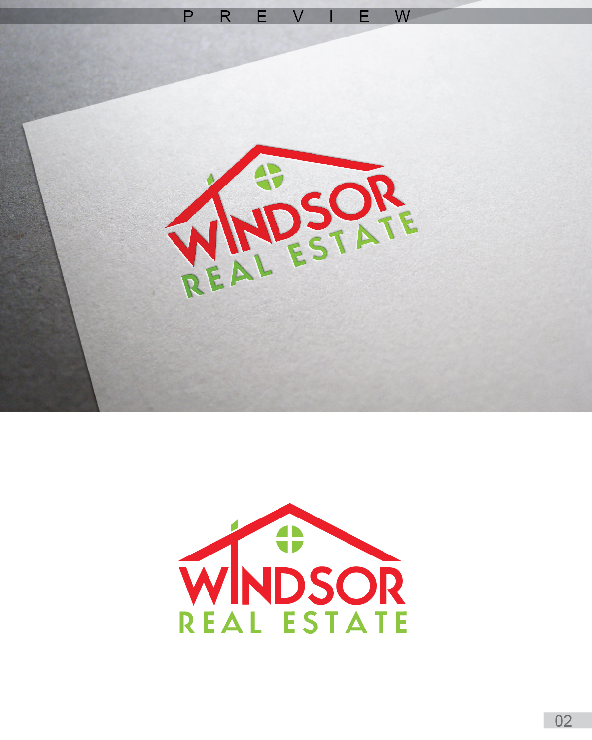 Logo Design by 3Guys for Windsor Real Estate | Design #10917833