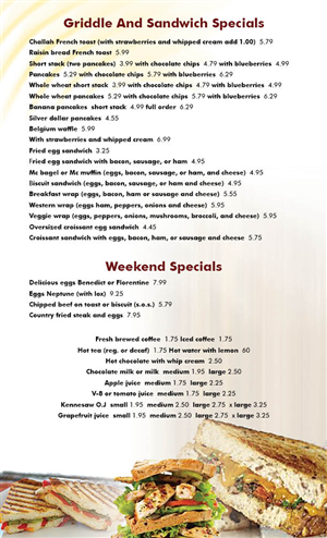 Menu Design by  Rajesh for David Dobbs Enterprises / Menu Designs | Design #2269798