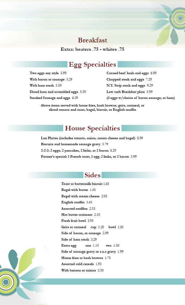 Diseño de Menú por  Rajesh para David Dobbs Enterprises / Menu Designs | Diseño #2269801