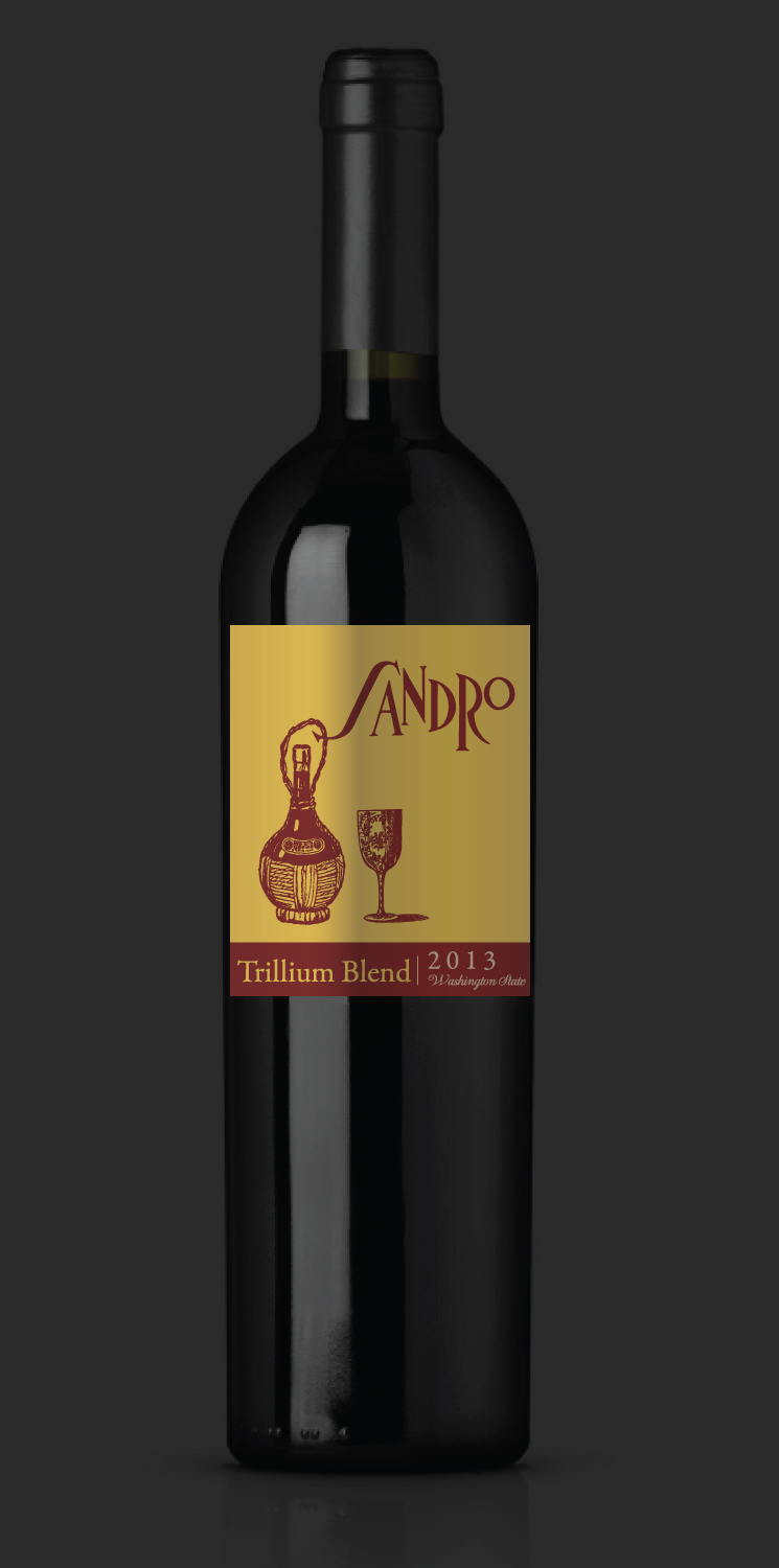 Label Design by Milos Jovic for Sandro Wines | Design #11054704