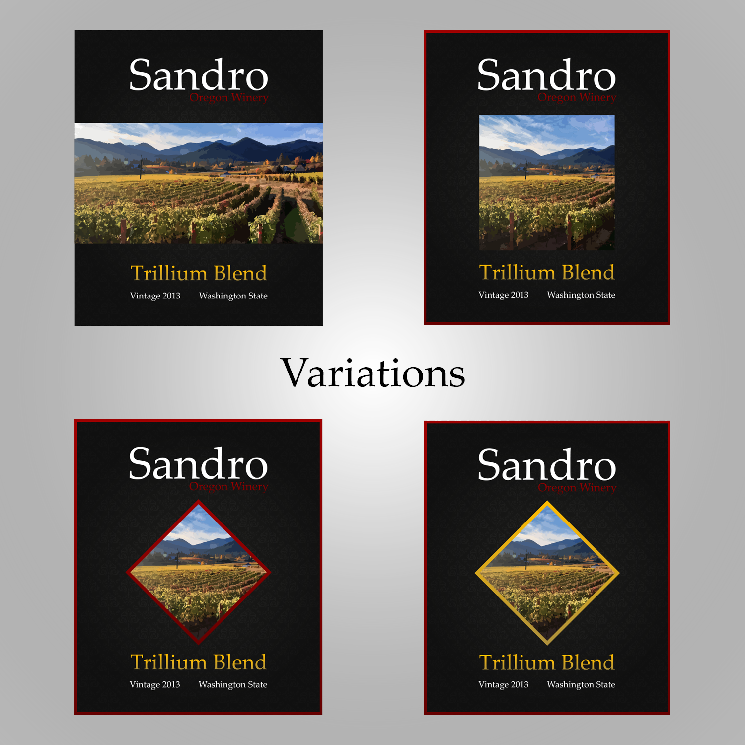 Label Design by Steven Burns for Sandro Wines | Design #11008002