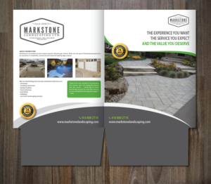 Markstone Landscaping Folder Design | Print Design by alex989