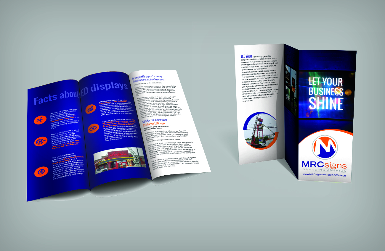 Broschüren-Design von MNM für Mrc Signs | Design #10933255