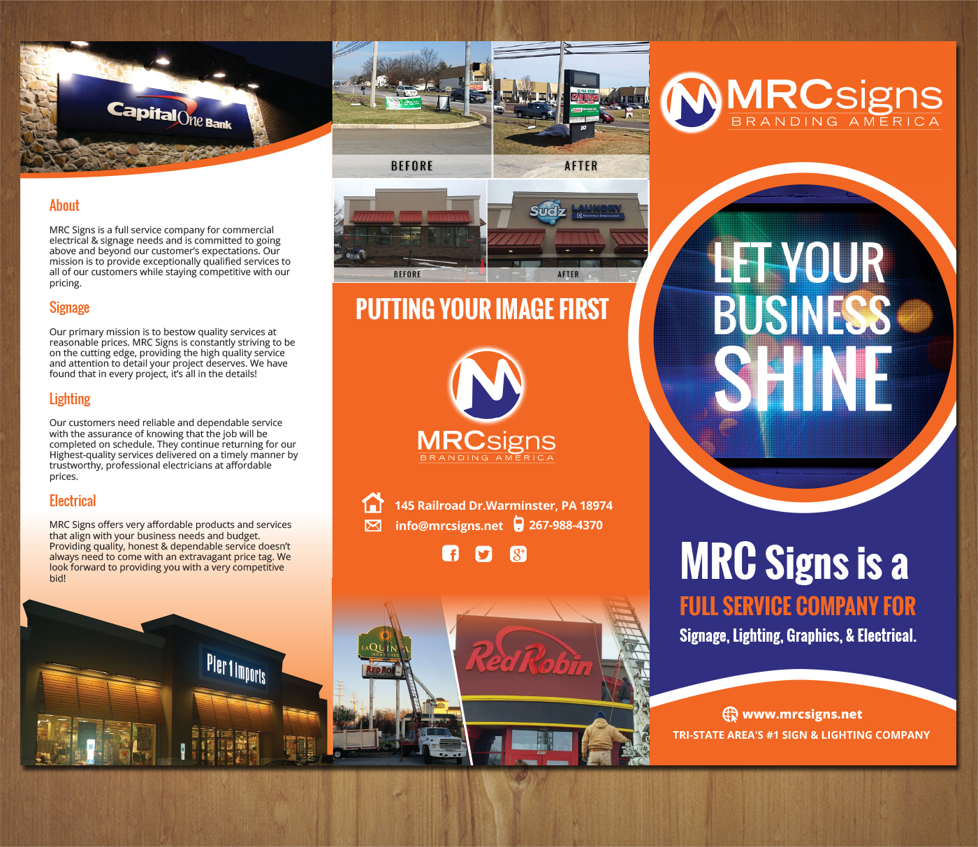 Brochure Design by MNM for Mrc Signs | Design #10940426