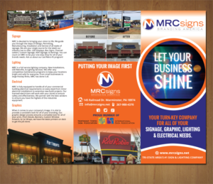 Brochure Design by MNM for Mrc Signs | Design: #10948549