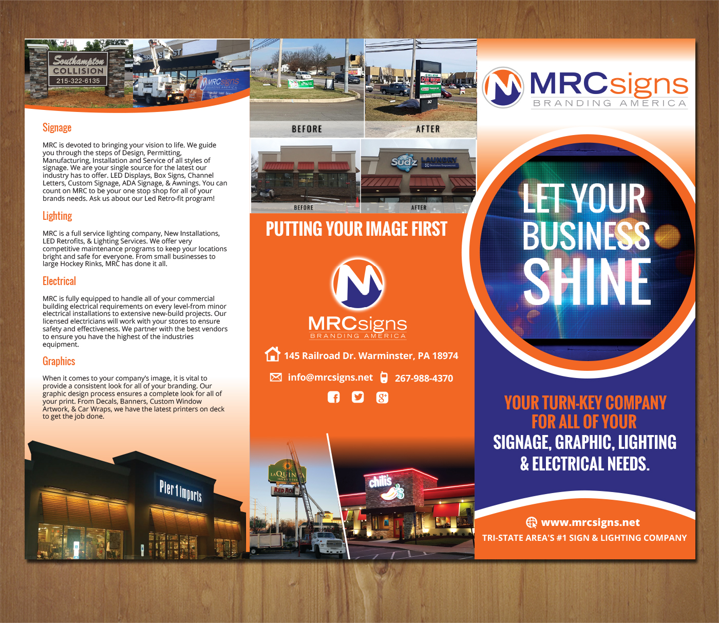 Brochure Design by MNM for Mrc Signs | Design #10960270