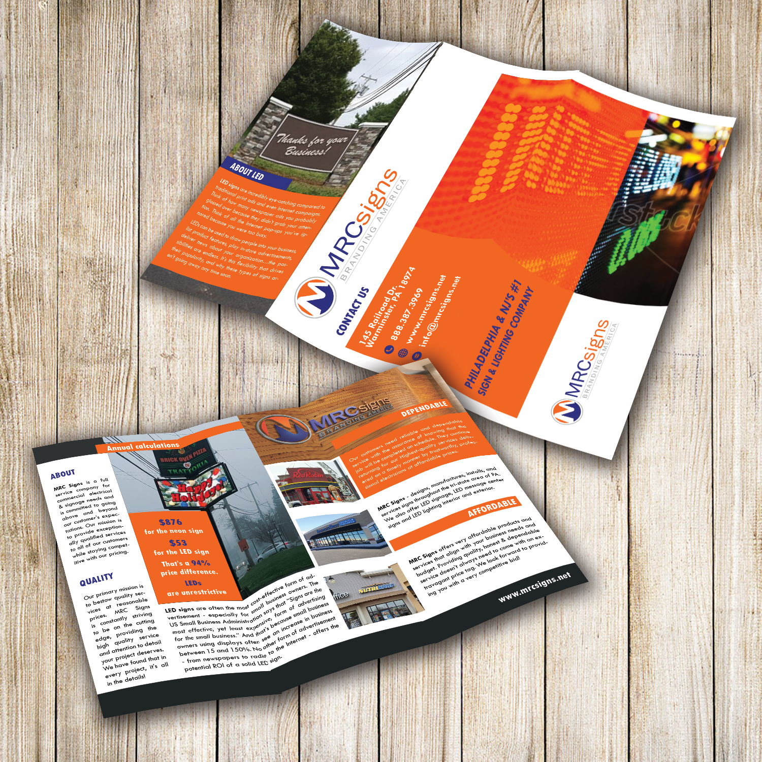 Brochure Design by Masha K for Mrc Signs | Design #10945141