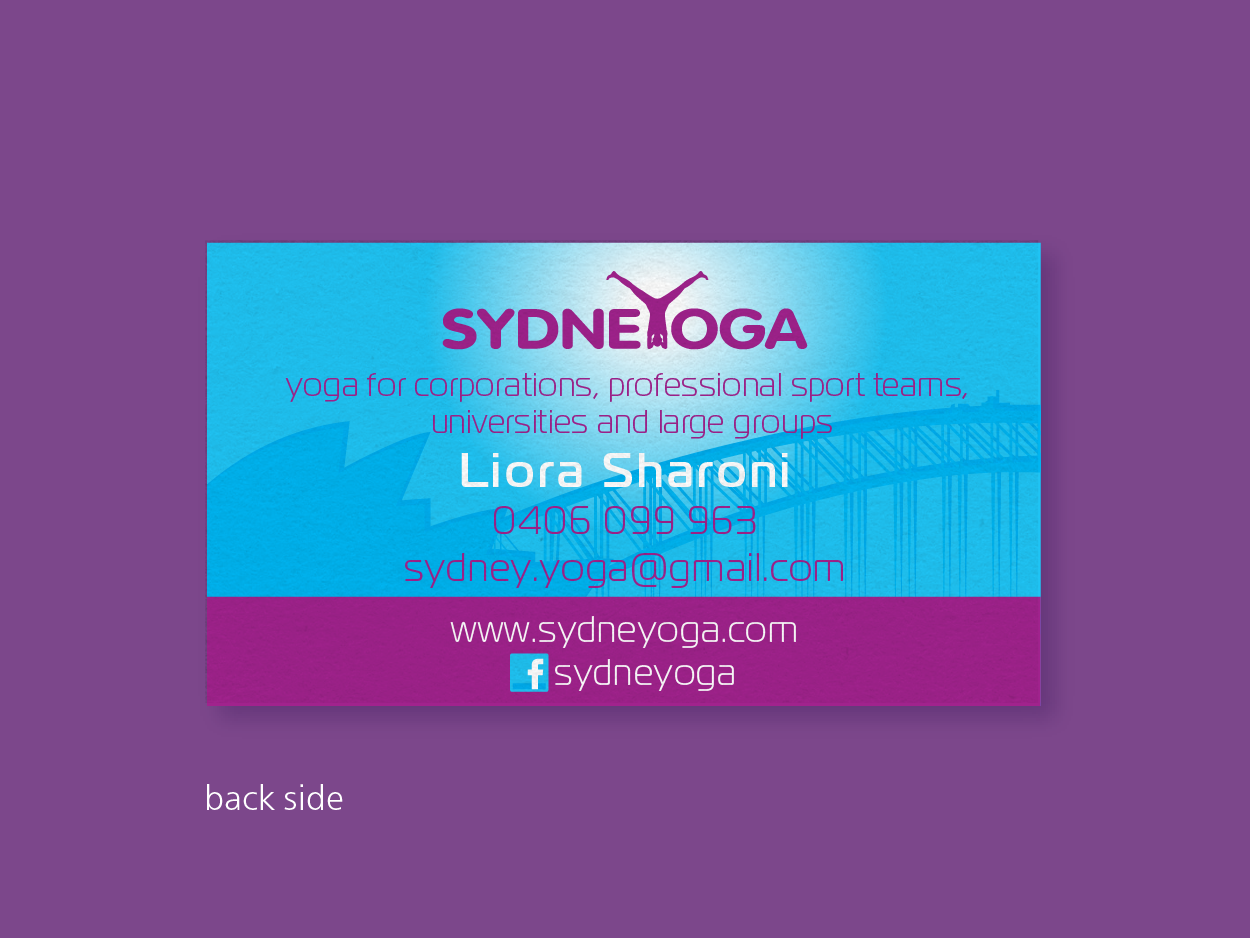 Diseño de Tarjeta de Presentación por TeQno para sydneYoga | Diseño #482103