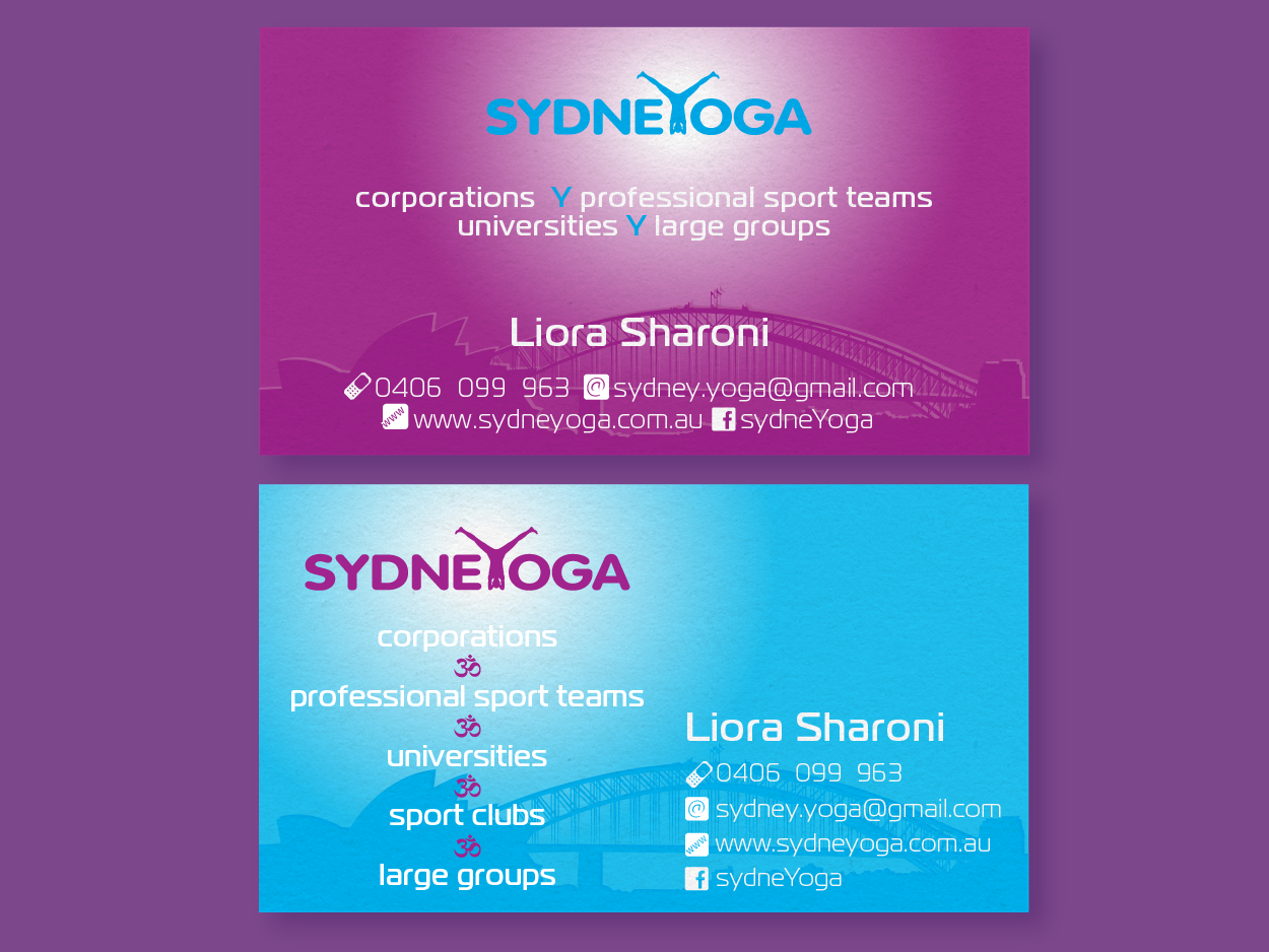 Business Card Design by TeQno for sydneYoga | Design #486486