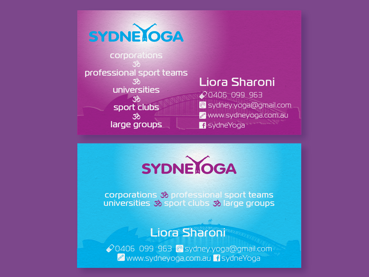 Diseño de Tarjeta de Presentación por TeQno para sydneYoga | Diseño #486487