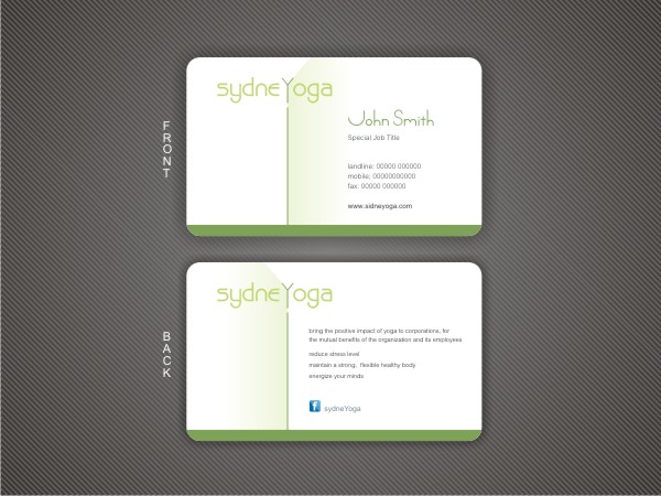 Business Card Design by Oxana for sydneYoga | Design #468231