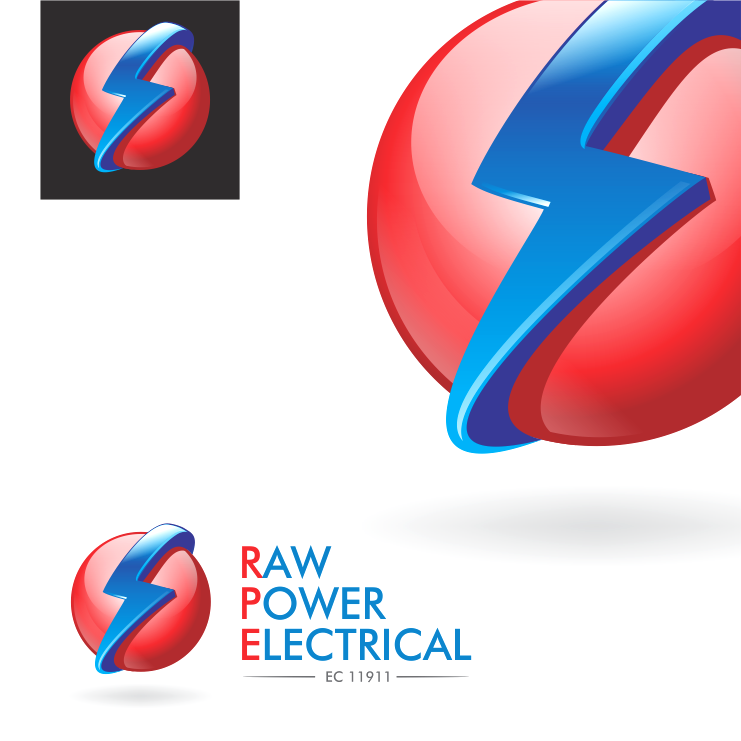 Logo Design by  CryptGraphics for Raw Power Electrical | Design #10931090