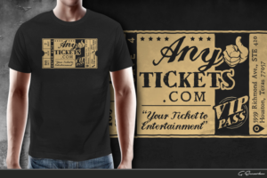 T-shirt Design by gekgrfx for anytickets.com | Design: #10956198