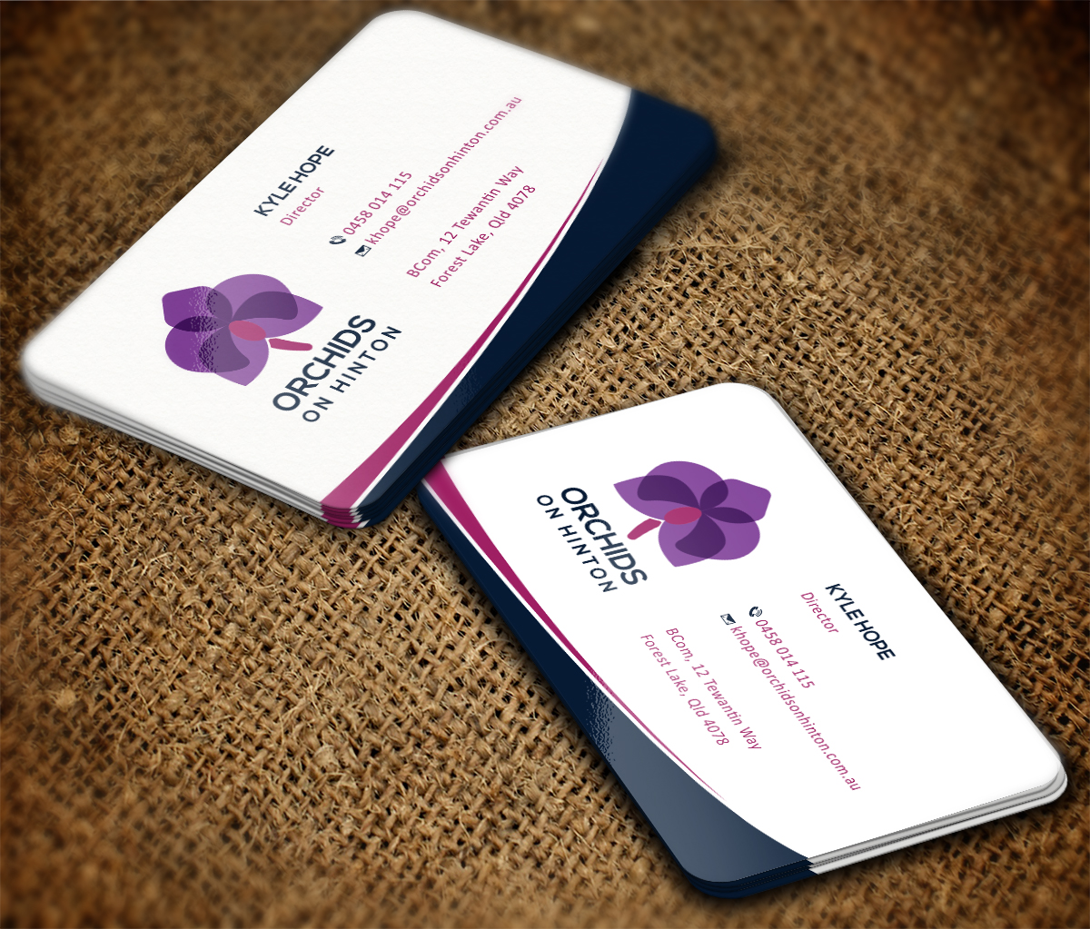 Business Card Design by Grafactory for Orchids on Hinton | Design #10982754
