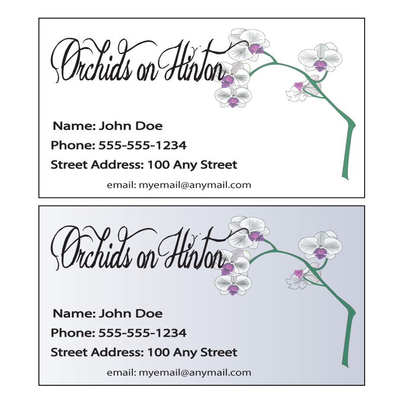 Business Card Design by ktgrandy for Orchids on Hinton | Design #10977798