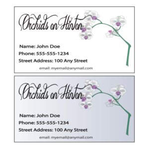 Business Card Design by ktgrandy for Orchids on Hinton | Design: #10977798