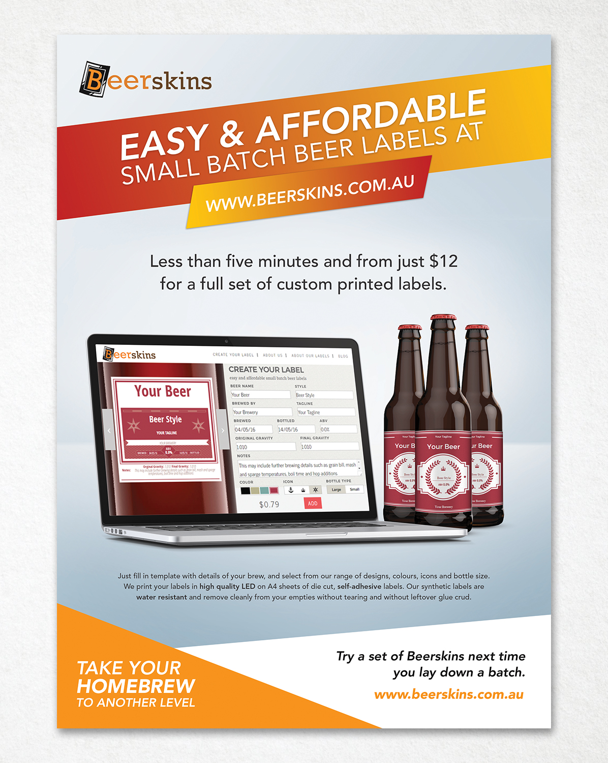 Flyer Design by sun_design for Beerskins | Design #10961665