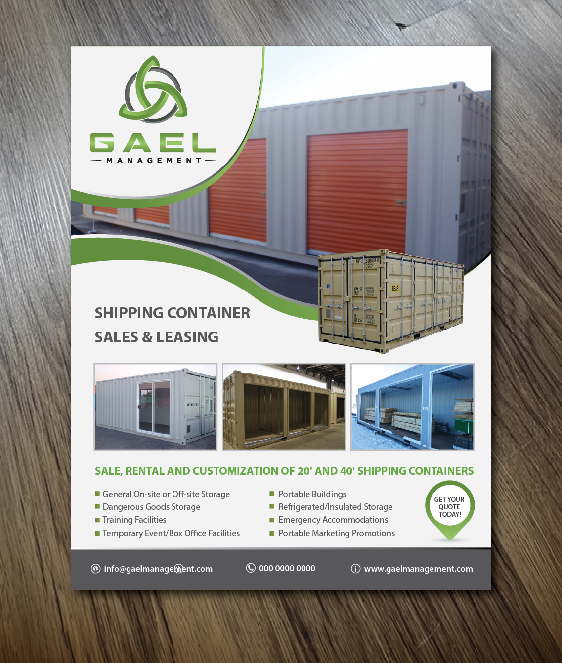 Diseño de Flyer por alex989 para Gael Management | Diseño #10958566