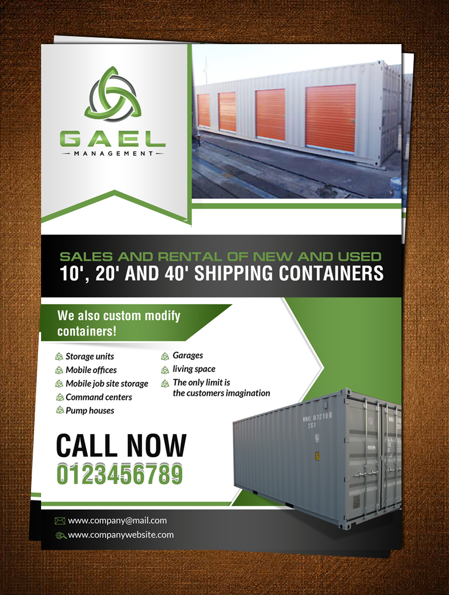 Diseño de Flyer por creative.bugs para Gael Management | Diseño #10954308