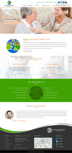 Web Design by Sbss for Boulder Creek Post Acute | Design: #10997687