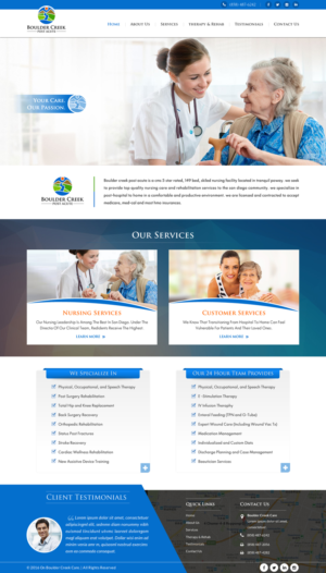 Web Design by Sbss for Boulder Creek Post Acute | Design: #10997689