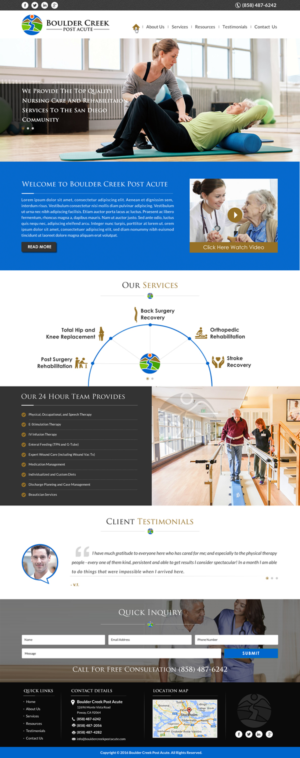 Web Design by Sbss for Boulder Creek Post Acute | Design: #10997697