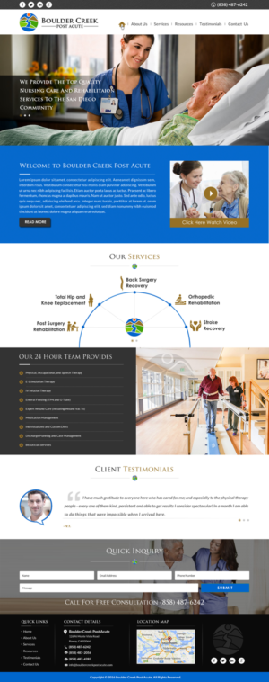 Web Design by Sbss for Boulder Creek Post Acute | Design: #10997702