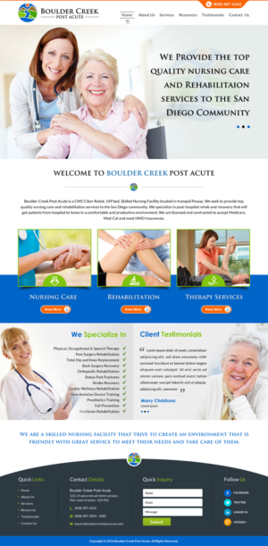 Web Design by Sbss for Boulder Creek Post Acute | Design: #10997705