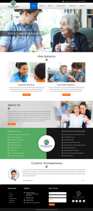 Web Design by Sbss for Boulder Creek Post Acute | Design: #11009612