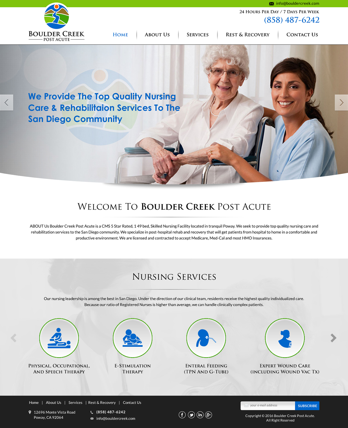 Web-Design von Sbss für Boulder Creek Post Acute | Design #11015645