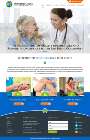 Web Design by Sbss for Boulder Creek Post Acute | Design: #11015647