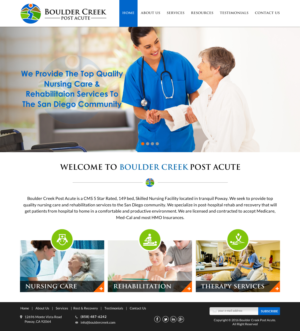 Web Design by Sbss for Boulder Creek Post Acute | Design: #11015650