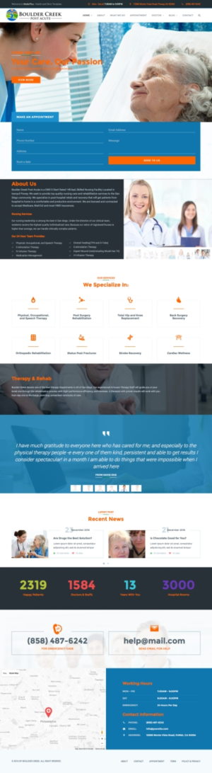 Web Design by cCopilot for Boulder Creek Post Acute | Design: #10982451