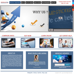 Medigap Insurance Interactive website | Web Design by bdesigner9