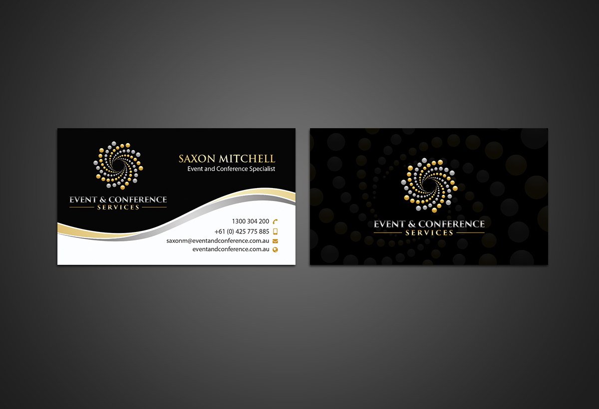 Business Card Design by Younes for Event and Conference Services | Design #10963593