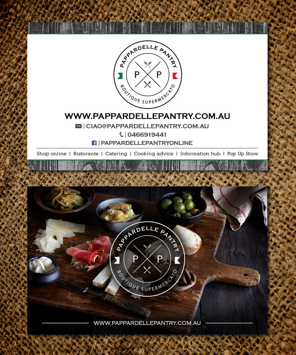 Business Card Design by Sandaruwan for Pappardelle Pantry | Design #11115472