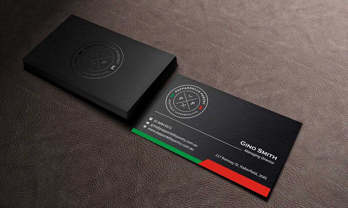 Business Card Design by INDIAN_Ashok for Pappardelle Pantry | Design #10946518