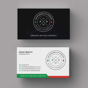 Business Card Design by INDIAN_Ashok for Pappardelle Pantry | Design: #10946521