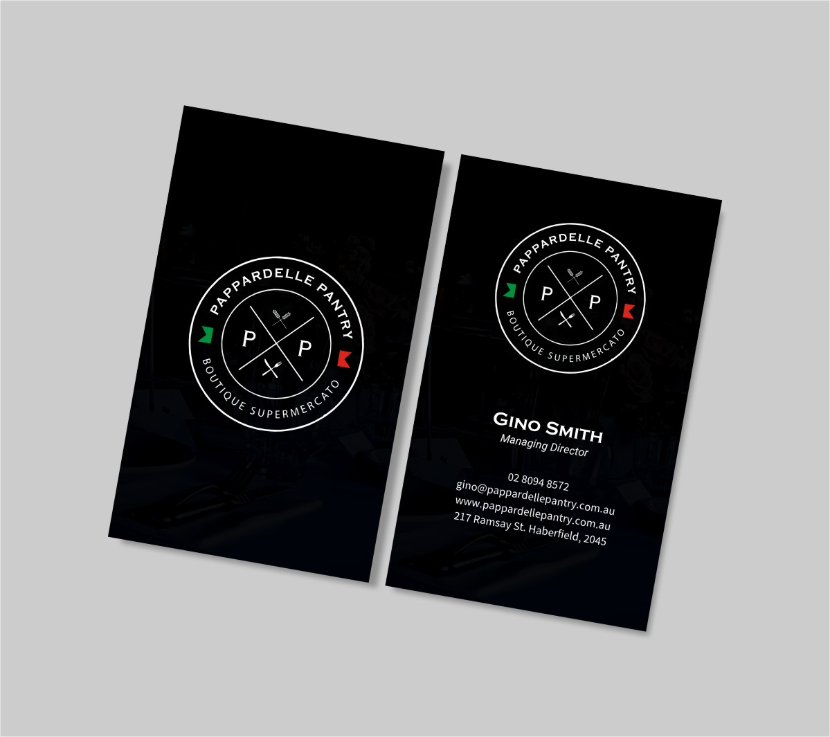 Business Card Design by INDIAN_Ashok for Pappardelle Pantry | Design #10946522